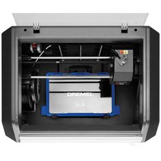 an image of a 3d printer that is blue