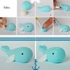 step by step instructions to make a blue whale cake