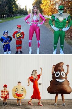 people are dressed up in costumes to look like they're from the powerpuins