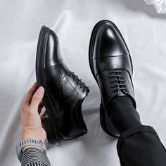 Brand Men Genuine Leather Shoes Black Wedding Bride For Formal Party D Wedding Shoes Men Black, Black Closed Toe Oxfords For Wedding, Black Wingtip Oxfords For Wedding, Black Round Toe Lace-up Shoes For Wedding, Black Lace-up Shoes With Round Toe For Wedding, Black Pointed Toe Lace-up Shoes For Wedding, Black Oxfords For Wedding With Round Toe, Black Oxfords With Round Toe For Wedding, Black Leather Round Toe Shoes For Wedding