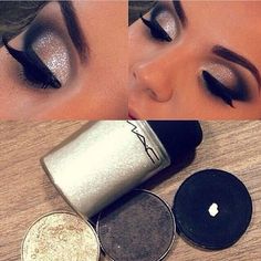 A little pigment can make a makeup, more dramatic for a fancy night out Make Up Designs, I Love Makeup, Glitter Makeup, Makati, Flawless Makeup