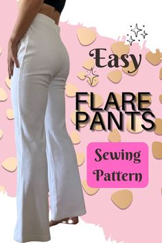 The LAURA FLARE PANTS sewing pattern is an easy, yet chic and minimalistic sewing pattern that is perfect for all seasons. It is best made with stretchy fabric and shouldn't take you more than 1h to make total. I recommend a blend of Bamboo stretch fabrics. I use this pattern to make lounge wear and sleep wear sets. The instructions include both A4 and Letter printable PDFs with size ranges from S-XXL. It is a great first time sewing project.