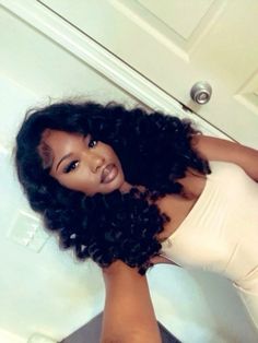 Bouncy Curls, Hair Ponytail Styles, Front Lace Wigs Human Hair, How To Pose, Curly Hairstyles, Long Curly, Black Girls Hairstyles