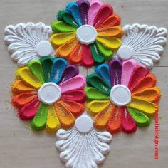 an image of colorful flowers made out of felt