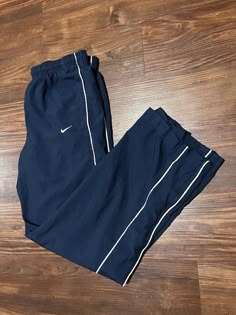 Nike Vintage Pants, White Adidas Track Pants, Nike Windbreaker Pants, Blue And White Adidas, Y2k Windbreaker, Windbreaker Pants, Vintage Nike Windbreaker, Blue Y2k