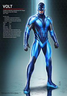 an image of a futuristic man in blue