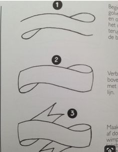 the instructions for how to tie a ribbon