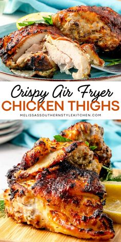 For a simple yet flavorful dish, try these Crispy Air Fryer Chicken Thighs! A great choice for low carb dinner ideas, the thighs are yogurt-marinated for tenderness, then air-fried to crispy perfection. Garnished with fresh lemon and dill, it’s a keto dinner recipe winner!