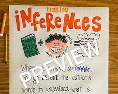 a piece of paper with writing on it that says, making inferences