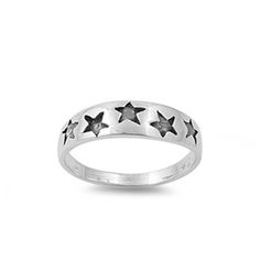 Sterling Silver Baby Ring w/ Stars Children Kid Band 925 Jewelry Female Male Unisex Size 5 All our silver jewelry is crafted from .925 silver also commonly referred to as sterling silver. Sterling silver is the standard for beautiful high-quality silver jewelry and can not be replicated by lower priced silver plated jewelry. It is 92.5% pure silver, mixed with alloys to add strength and durability to stand the test of time. We promise superior service which includes fast shipping, great communic Baby Ring, Sterling Silver Toe Rings, Baby Rings, Silver Toe Rings, Female Male, Silver Jewelry Rings, Silver Plated Jewelry, Star Ring, Pretty Rings