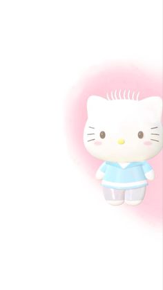 an image of a hello kitty doll on a pink background