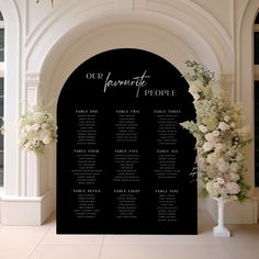 This arched elegant table plan sets the tone for your special day, guiding guests seamlessly to their assigned seats. Available in 3mm or 5mm durable foamex for a sleek, professional look. Artwork is customisable with your colour scheme and other details. ♥ MATERIAL ♥ Choose between 3mm or 5mm foamex. Foamex is a PVC foam board; its rigid structure is perfect for indoor or outdoor displays. ♥ DIMENSIONS ♥ A2 - 420mm x 594mm A1 - 594 x 841mm A0 - 841mm x 1189mm ♥ HOW TO ORDER ♥ 1.Select the size Wedding Sign Arch, Arched Wedding Sign, Arch Seating Chart, Black Seating Chart, Seat Chart, Arch Table, Table Number Place Cards, Black Arch