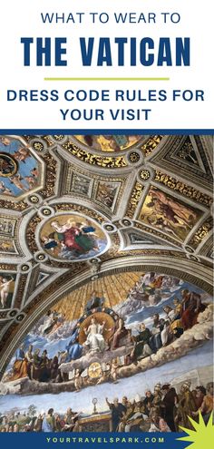 the ceiling in st peter's basilica with text reading visiting the vatican sisine chapel and st peter's basilica