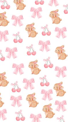 Coquette Wallpaper Iphone Aesthetic, Coquette Wallpaper Ipad, Cute Bunny Wallpaper, Wallpaper Rabbit, Cute Home Screen Wallpaper, Bows Pink, Walpaper Hello Kitty, Bow Wallpaper, Cute Laptop Wallpaper