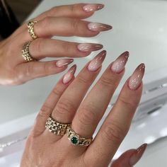 Nails And Rings, Neutral Nails, Luxury Nails, Minimalist Nails, Fire Nails, Chic Nails, Dope Nails, Cute Acrylic Nails, Ombre Nails