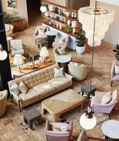 a living room filled with lots of furniture