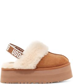 UGG® Funkette Suede Clogs | Dillard's Funkette Ugg Slippers, Funkette Ugg Slippers Outfit, Uggs Funkette, Cute Clogs, Ugg Funkette Outfits, Funkette Ugg, Outfits For The Cold, Ugg Funkette, Cute Uggs