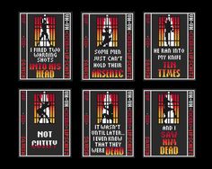 six cross stitch bookmarks with the words, i am not afraid to read them