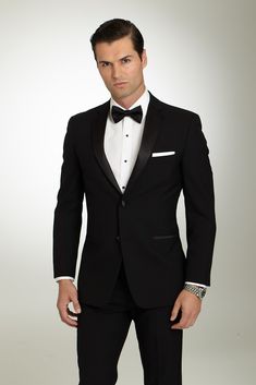 Groom Black Tuxedo, Best Wedding Suits For Men, Groom Suit Black, Natur Tattoo Arm, Black Tuxedo Suit, Best Wedding Suits, Stylish Men Wear, Black Suit Wedding