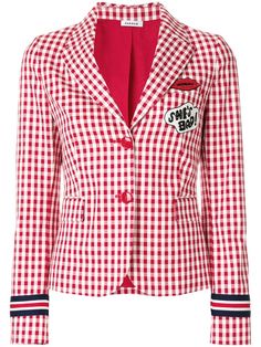 Checked Blazer, Woman Fashion, Clueless, Shades Of Red, White Cotton, A R, Women's Blazer, Red And White, Jumper