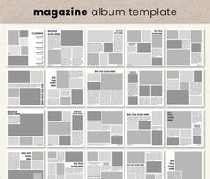 the magazine layout is made up of many different pages, including one for each page