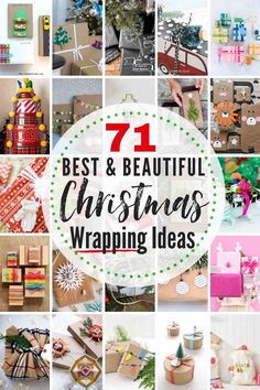 christmas wrapping ideas that are easy to make and great for the holiday season with lots of fun