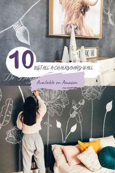 Add a fun and functional chalkboard wall to your home. #promotion #ad Chalkboard Wall Ideas, Best Wall Art, Chalkboard Wall, Wall Ideas, Cool Walls, Chalkboard, Promotion, Wall Art, 10 Things