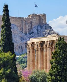 an ancient temple in front of the acrobatic ruins