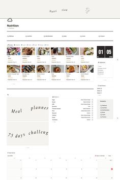 an image of a website with food items on it