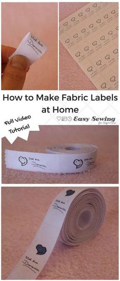 how to make fabric labels at home with pictures and instructions on how to use them