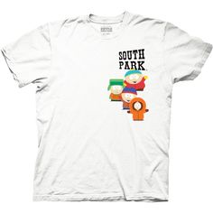 Show off your irreverent sense of humor and pay homage to the iconic animated series with the South Park Logo With 4 Kids adult unisex t-shirt, featuring the lovably mischievous quartet in their classic pose, guaranteeing laughs and nostalgic charm for fans of all ages, direct from our line of Officially Licensed South Park Merch! Graphic Shirt Design, Sense Of Humor, Men's Clothes, 4 Kids, Graphic Shirt, South Park, Graphic Shirts, The South, Christmas Ideas