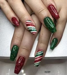 Red Christmas Nails, Christmas Nails Easy, Christmas Nail Art Designs, Shellac Nails