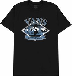 Vans Mountain Scenic T-Shirt Vans Shirt Design, Vans Screen Print T-shirt For Streetwear, Vans T-shirt With Screen Print For Streetwear, Vans Graphic Tee With Screen Print, Vans Graphic Print Crew Neck T-shirt, Vans Graphic T-shirt For Streetwear, Vans Graphic Print T-shirt For Streetwear, Vans T-shirt With Logo Print For Streetwear, Vans Black Tops With Graphic Print