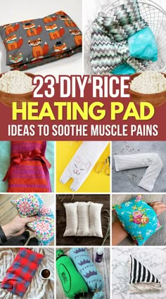 25 diy rice heating pad ideas to soothe muscle pain from the inside out with instructions on how to use them