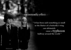 black and white photo of two people in the woods with text that reads, the nuttedly effect