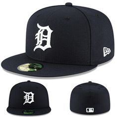 gwbks                                                                        This Listing is for a brand new with tags AuthenticNew Era Detroit Tigers 5950 Fitted Hat MLB On Field Home Authentic Made in U.S.A  Brand New, Original Tag Attached  Material: 100% polyester   High Profile, MLB On Field Authentic Collection   Black Colorway Underneath Brim of Hat  Has a thick , Durable Panel Material  MLB Authenticity Sticker Under the Brim  100% Authentic Merchandise,Factory Direct   Classic MLB New E Mens Fitted Hats, Swag Hats, Streetwear Hats, Mlb Hats, Mlb Logo, Dope Hats, Hat Aesthetic, New Era Logo, New Era Hats