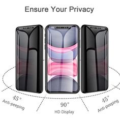 an image of the back and sides of a cell phone with text explaining how to ensure your privacy