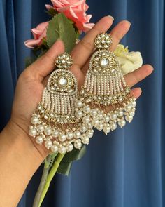 Ad Earrings, Aesthetic Jewellery, Desi Wedding Decor, Earrings Design, Desi Wedding, Feather Necklaces, Ear Rings, New Launch