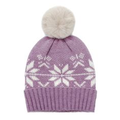 Size : One Size Material : 100% Acrylic Christmas Pom Pom, Fur Pom Pom Beanie, Purple Flame, Women Beanie, Warm Winter Hat, Pom Pom Beanie Hat, Snowflake Print, Go Pink, Bridal Gloves