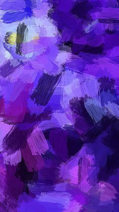 an abstract painting of purple flowers