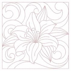 the pattern for this quilt has been made using two different stitchs, one in red and