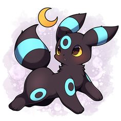 a black and blue cat laying on its back with the moon in the sky behind it