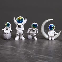 PRICES MAY VARY. 【Astronaut Toy】Kids are interested in outer space and dream of becoming an astronaut! The mini astronaut statue will attract kid's attention, stimulate their creativity and imagination to explore and learn more about the planets 【Premium Materials】LUOZZY Astronaut Cake Topper is made of high quality PVC solid plastic with excellent craftsmanship and three-dimensionality. Vivid and adorable, perfect for space birthday cake decorations 【Astronaut Figurines】Bring the wonder of oute Space Theme Party Decorations, Space Birthday Cake, Outer Space Cake, Space Theme Decor, Astronaut Cake Topper, Space Cake Topper, Mini Astronaut, Astronaut Cake, Birthday Cake Decorations