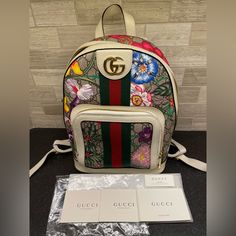 A Special Limited Collection Of The Ophedia Flora Gucci Family. I Kept It As One Of My Collection And Barely Used It. I Have To Let Go To To Someone Who Can Add To Their Collection Or Use It. Almost Brand New And Smells Brand New. Clean Brand New Condition Luxury Gucci Rectangular Backpack, Gucci Rectangular Travel Backpack, Gucci Travel Backpack, Rectangular, Gucci Multicolor Bags For Daily Use, Designer White Travel Backpack, Designer White Backpack For Travel, Daily Use Multicolor Gucci Bags, Luxury White Backpack, White Designer Gucci Bags