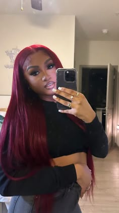 Burgundy Quick Weave, Red Quick Weave, Red Frontal Wig, Straight Weave, Braided Hairstyles For Black Women Cornrows, Frontal Wig Hairstyles, Hairstyle Inspo, Protective Hairstyles Braids, Burgundy Hair