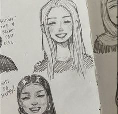 some drawings of people with different facial expressions