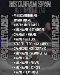 the instagramgram spam usernames