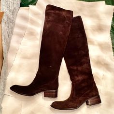 Free Shipping Today! Beautiful Chocolate Brown Boots Are New! New As In Never Worn! Gorgeous Suede, Chic Over-The-Knee Classic Style Suede Leather, Fabric Lining Rubber Outsole, Leawood-Wrapped Heel Steel Shank Shaft Height: 19 And 1/2 Inches Heel Height: 1 And 1/2 Inches These Boots Are In Excellent Condition As Shown See Photos For More Info Five Star Reviews Fast Shipping Smoke Free And Pet Free Home Bundle For Possible Discount Offer Chocolate Brown Boots, Beautiful Chocolate, Born Shoes, Discount Offer, 2 Inch Heels, Leather Fabric, Five Star, Brown Boots, Over The Knee Boots