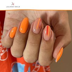 Nails Sommer, Juliana Nails, Orange Nail Art, Modern Nails, Bright Nails, Orange Nails, Autumn Nails, Christmas Wreaths Diy, Nails Inspiration