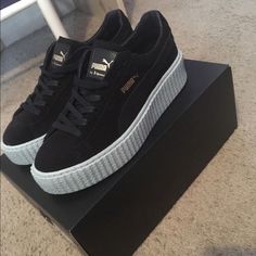 Puma Shoes Women Outfit, Rihanna Puma Creepers, Fenty Puma Creepers, Shoes Women Outfit, Rihanna Fenty Puma, Puma Women Shoes, Puma Shoes Women, Rihanna Puma, Puma Creepers